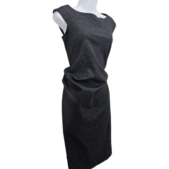 Diane von Furstenberg Sheath Dress Wool Felted Jersey Gray Quiet Luxury XXS - Picture 7 of 16
